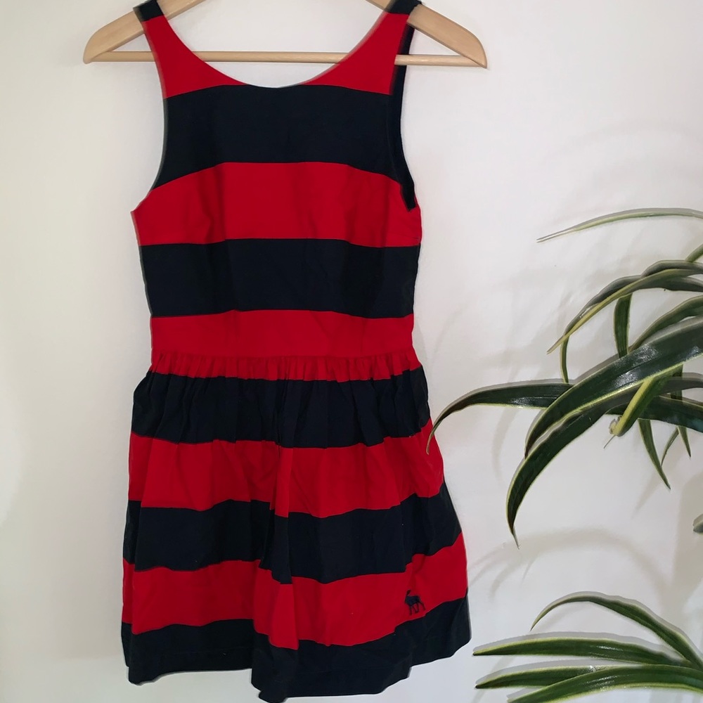 retro striped abercrombie and fitch minidress